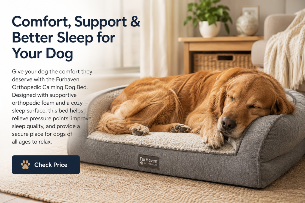 Furhaven Orthopedic Calming Dog Bed