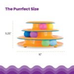 Catstages Tower of Tracks exact product size and three-level design