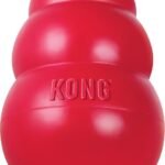 Red KONG Classic natural rubber dog toy, front product view