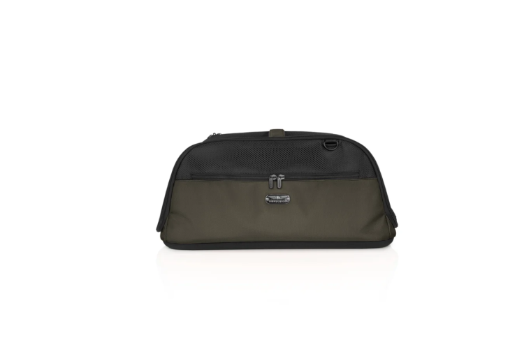Sleepypod Air in-cabin pet carrier in olive green exact front product view