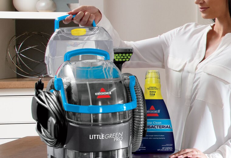BISSELL Little Green Pet Pro model 2891 portable carpet cleaner with included formula