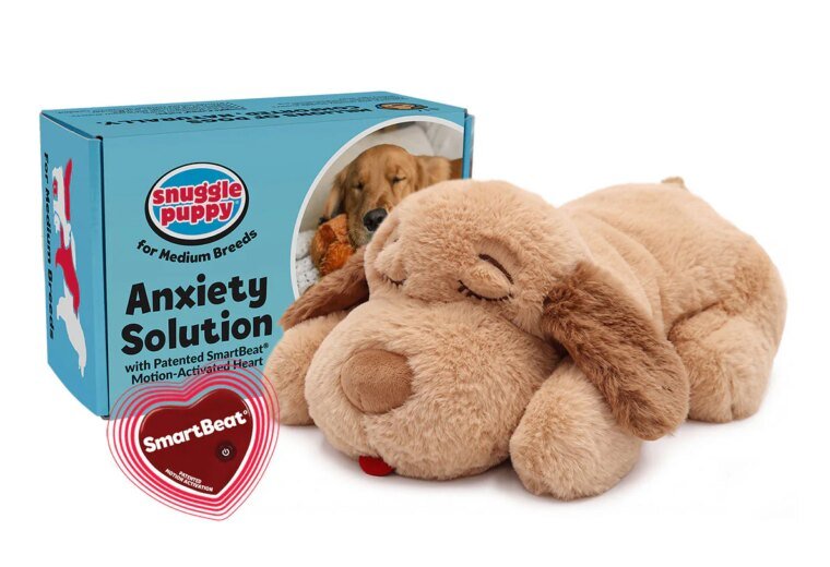 Original Biscuit Snuggle Puppy heartbeat plush toy with included heartbeat insert