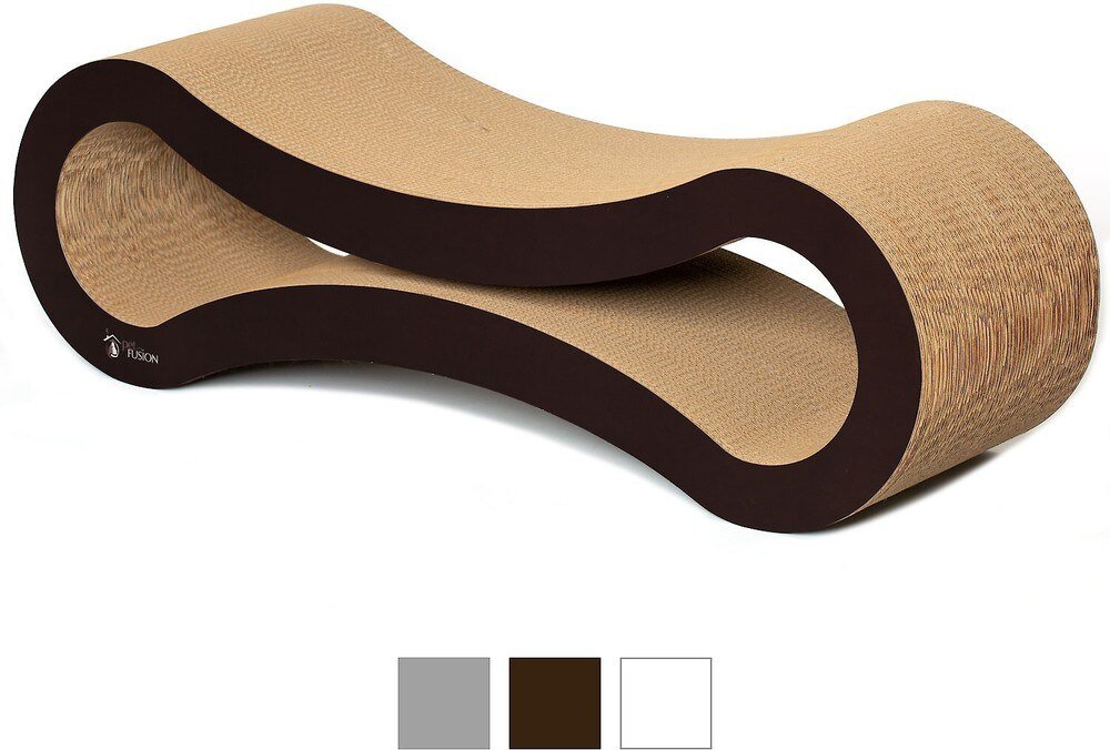 Walnut brown PetFusion Ultimate Cat Scratcher Lounge exact product view