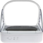 SureFeed Microchip Pet Feeder exact front view with controls and covered bowl
