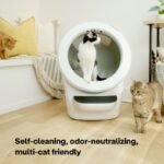 Litter-Robot 4 automatic self-cleaning litter box used in a multi-cat home