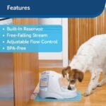 PetSafe Drinkwell Platinum fountain reservoir, stream and flow-control feature image