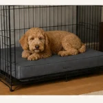Barker Beds OrthoLift Crate Bed with a dog